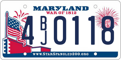 MD license plate 4BJ0118