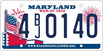 MD license plate 4BJ0140