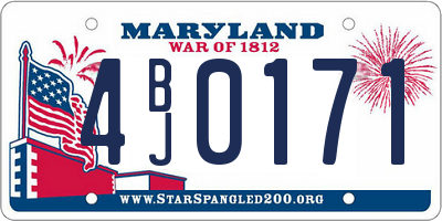 MD license plate 4BJ0171