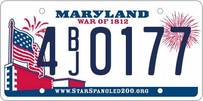 MD license plate 4BJ0177