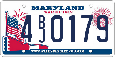 MD license plate 4BJ0179