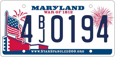 MD license plate 4BJ0194