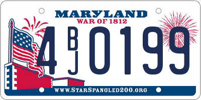 MD license plate 4BJ0199