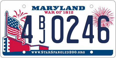 MD license plate 4BJ0246