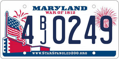 MD license plate 4BJ0249