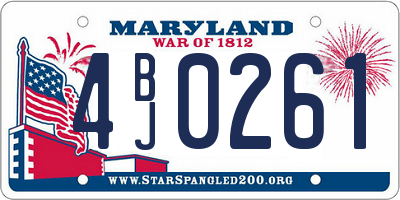 MD license plate 4BJ0261