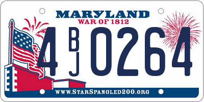 MD license plate 4BJ0264