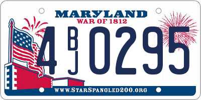 MD license plate 4BJ0295