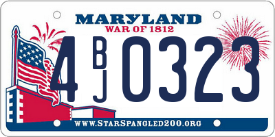 MD license plate 4BJ0323