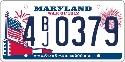 MD license plate 4BJ0379