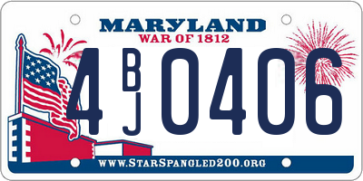 MD license plate 4BJ0406