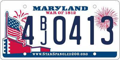 MD license plate 4BJ0413