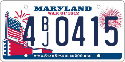 MD license plate 4BJ0415
