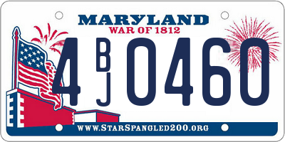 MD license plate 4BJ0460