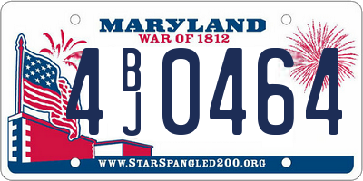 MD license plate 4BJ0464