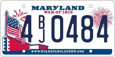 MD license plate 4BJ0484