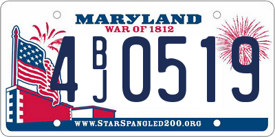 MD license plate 4BJ0519