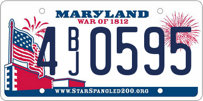 MD license plate 4BJ0595