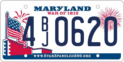 MD license plate 4BJ0620