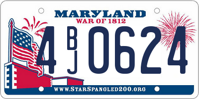 MD license plate 4BJ0624