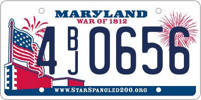 MD license plate 4BJ0656