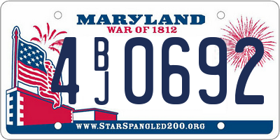 MD license plate 4BJ0692