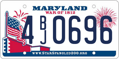 MD license plate 4BJ0696