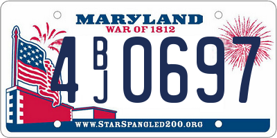 MD license plate 4BJ0697