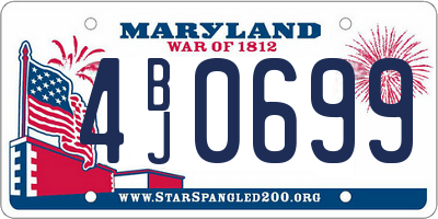 MD license plate 4BJ0699