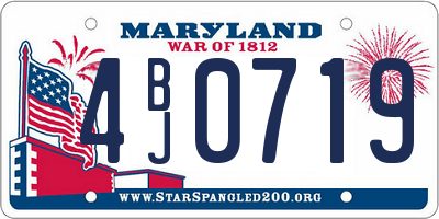 MD license plate 4BJ0719