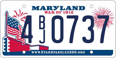 MD license plate 4BJ0737