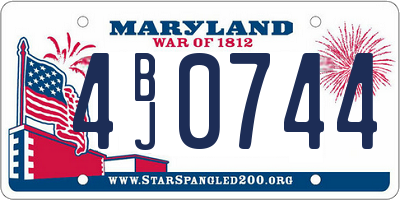 MD license plate 4BJ0744
