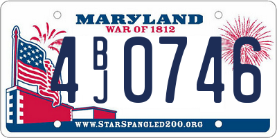 MD license plate 4BJ0746