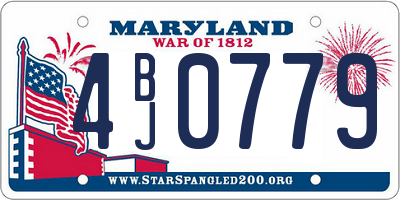 MD license plate 4BJ0779