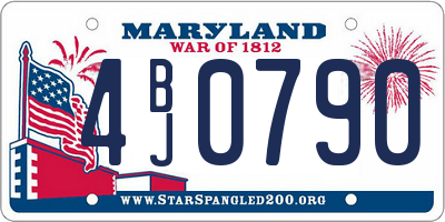 MD license plate 4BJ0790