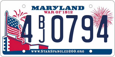 MD license plate 4BJ0794