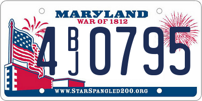 MD license plate 4BJ0795