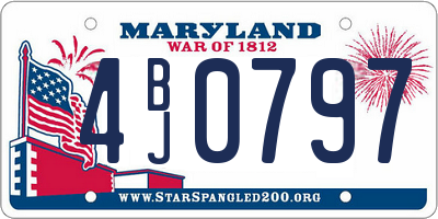 MD license plate 4BJ0797