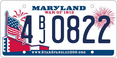 MD license plate 4BJ0822