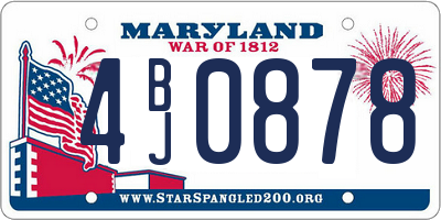 MD license plate 4BJ0878