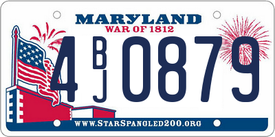 MD license plate 4BJ0879