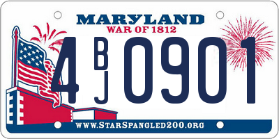 MD license plate 4BJ0901