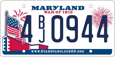 MD license plate 4BJ0944