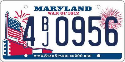MD license plate 4BJ0956