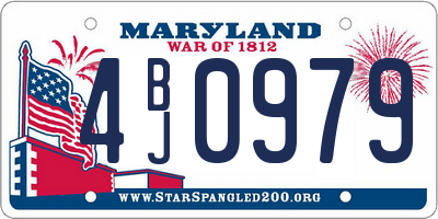 MD license plate 4BJ0979