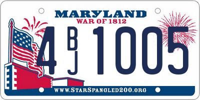 MD license plate 4BJ1005