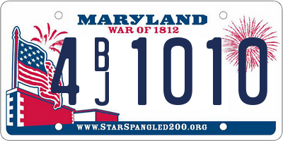 MD license plate 4BJ1010