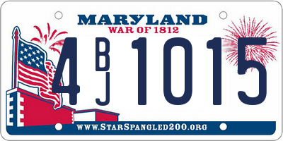 MD license plate 4BJ1015