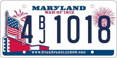 MD license plate 4BJ1018