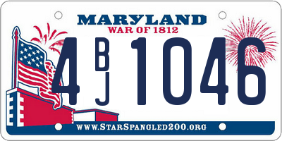 MD license plate 4BJ1046